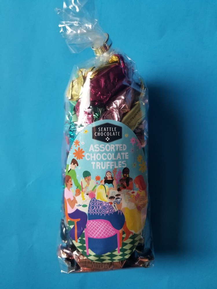 SEATTLE CHOCOLATE ASSORTED CHOCOLATE TRUFFLES 12 OZ GIFT BAG