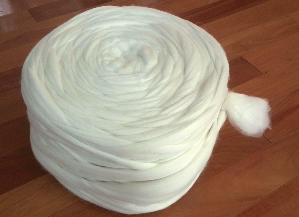 30 lb BULK Wholesale White Wool Roving, Bulk Wool Roving