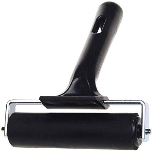 Versatile 4-Inch Rubber Brayer Roller for Printmaking & Scrapbooking Projects