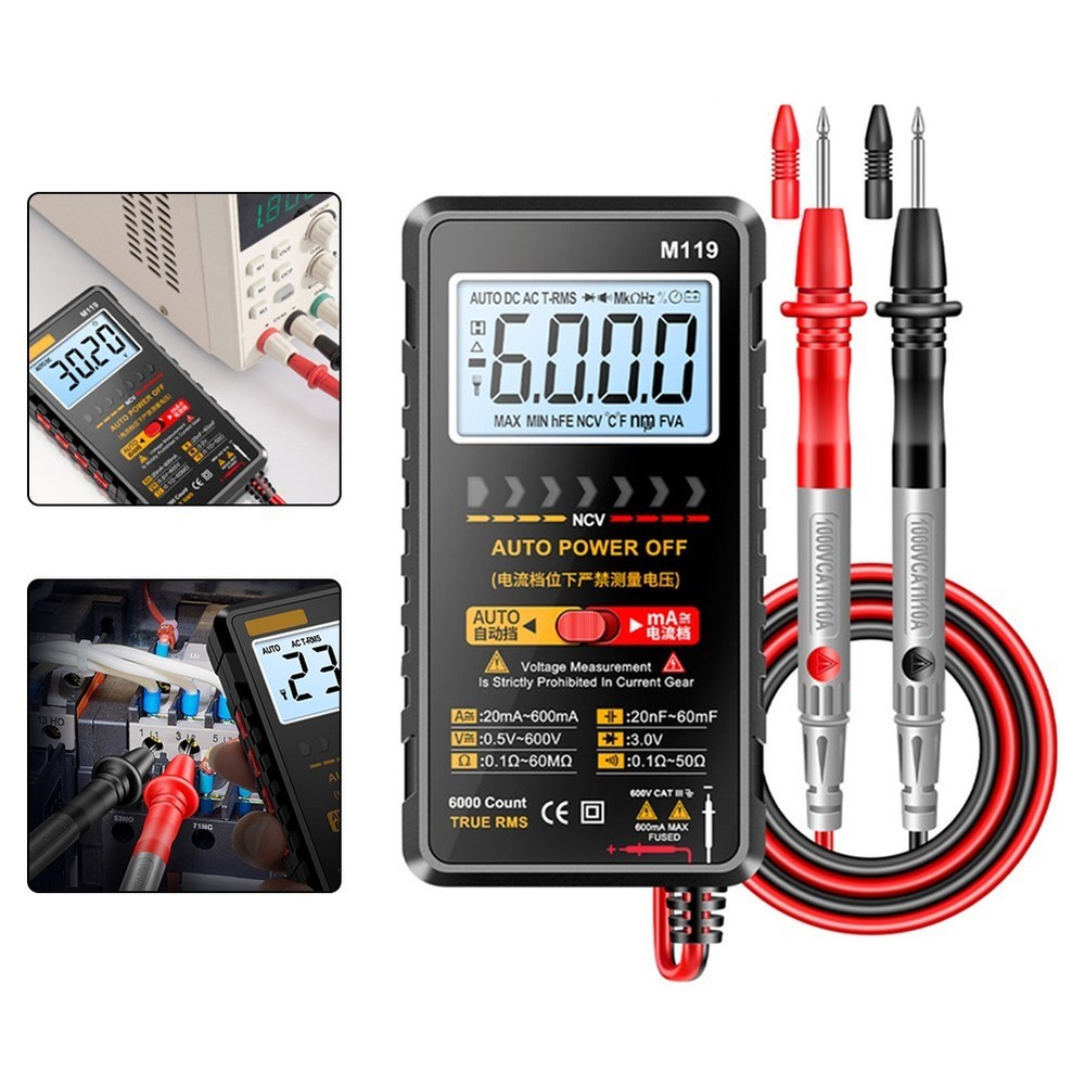 M119 6000 Count Digital Meter with Flashlight for Convenience During Testing