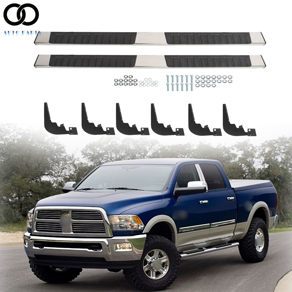 6" Running Boards For 2009-2018 Dodge Ram 1500 Crew Cab Nerf Bars Side Steps
