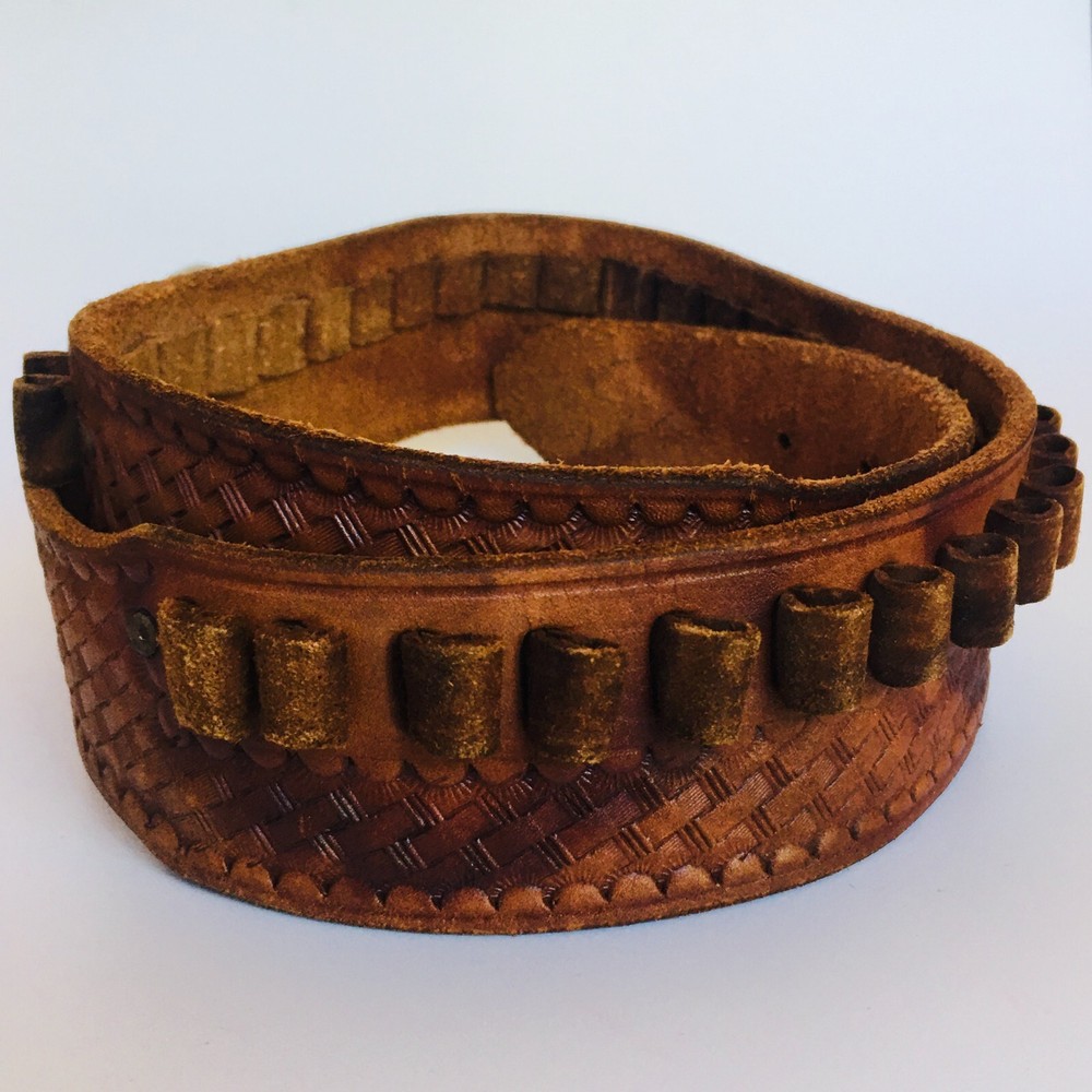 Handmade Leather Ammunition Ammo Belt Size 36