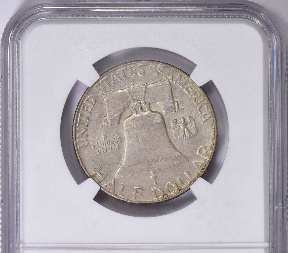 1960 Franklin Silver Half Dollar NGC MS-64 Obverse Lamination Mint Error Bubble?