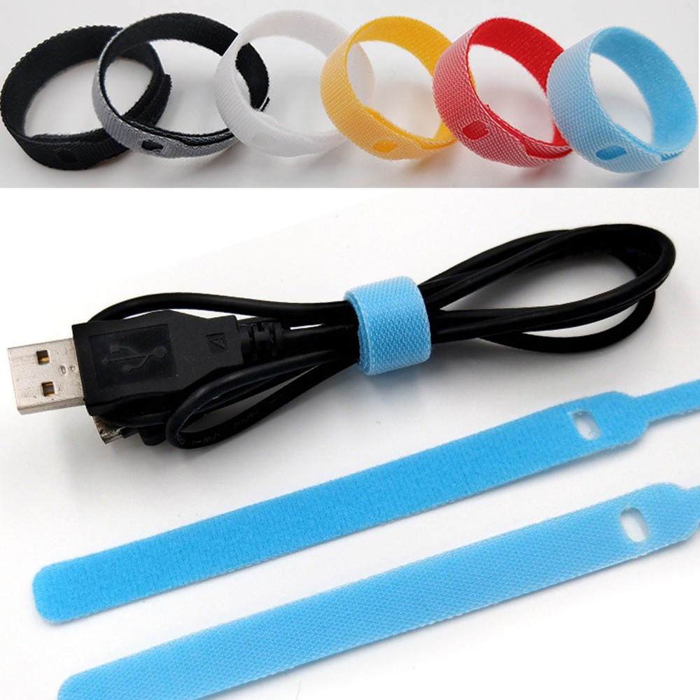 100 Pcs Nylon Cable Ties Sticker Type Power Cord Bundle Tool
