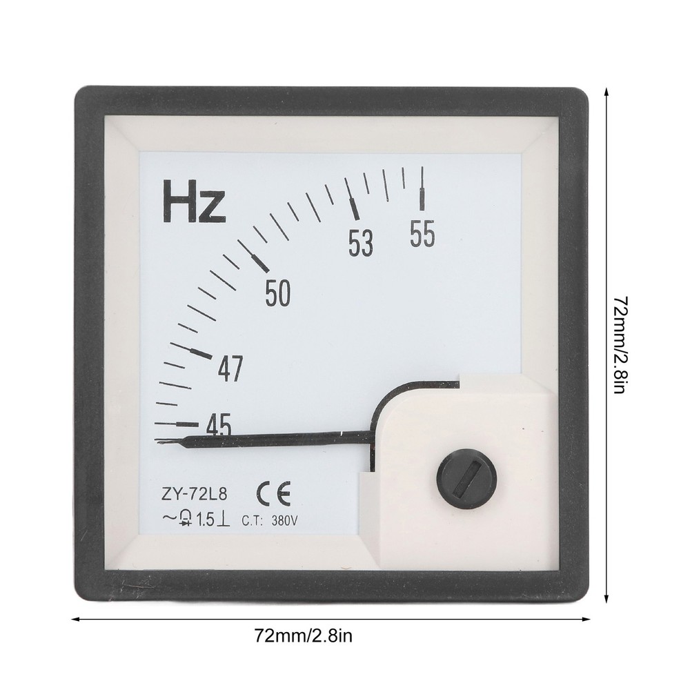 AC Frequency Meter 45 To 55Hz 1.5 Class Accuracy 72x72mm Panel Frequency