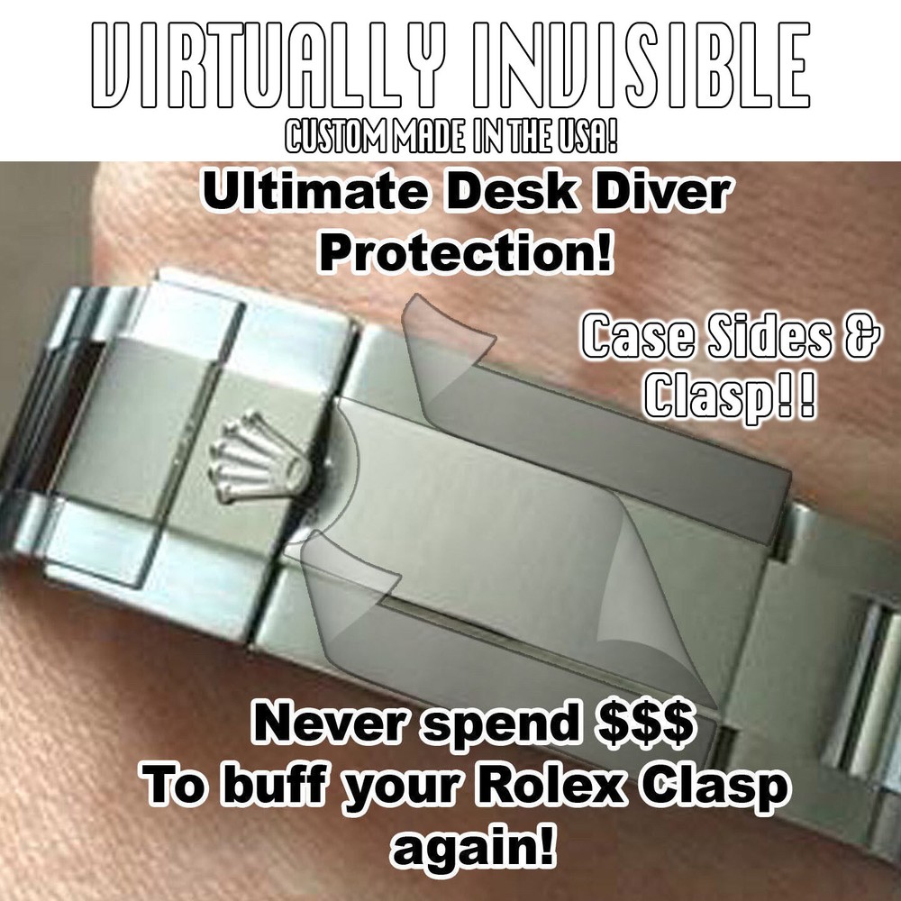 For-Rolex Yacht Master 40 HD CLR Protector Full Clasp + Case Sides -set X2