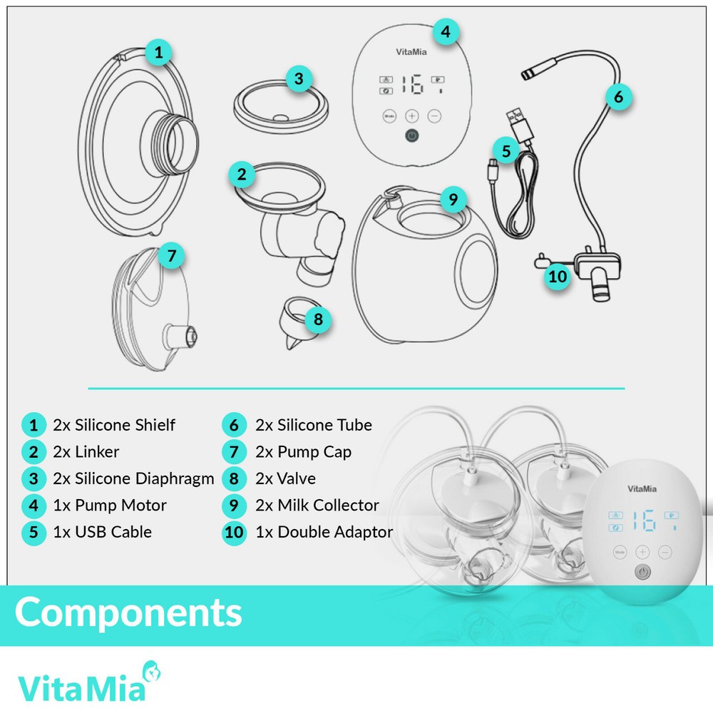 VitaMia Wearable Cordless Double Electric Breast Pump