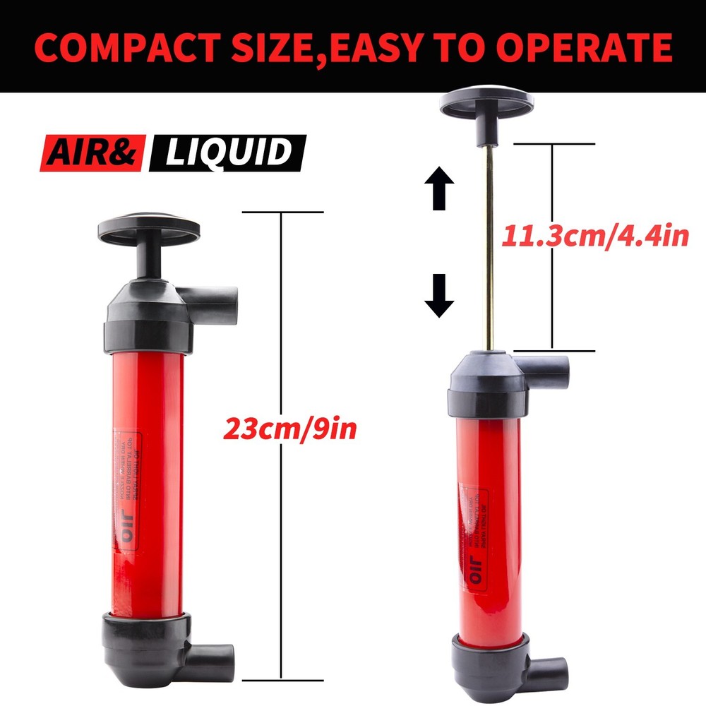 Multi-Purpose Siphon Transfer Pump Kit, Fluid Fuel Extractor Suction Tool USA