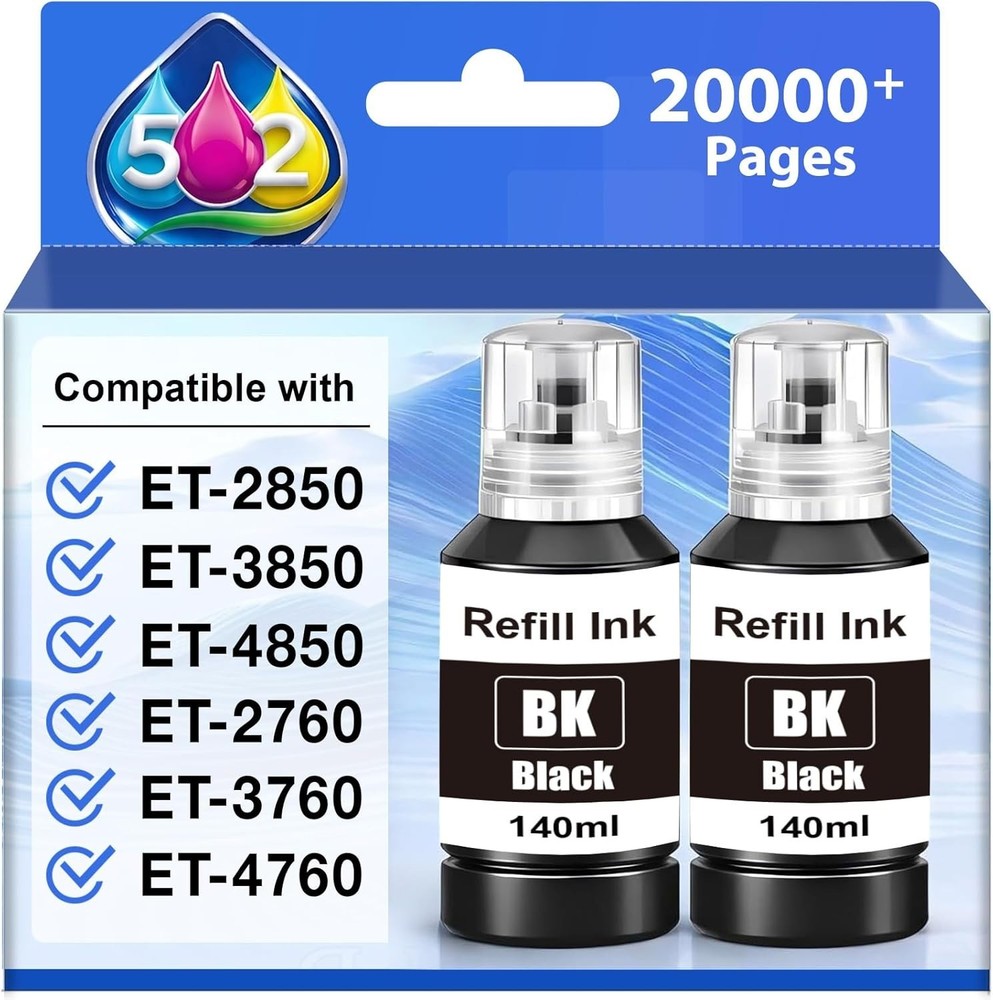 Starink 502 Ink Replacement – 140ml Each Bottle, Strong Performance, Clog-Free