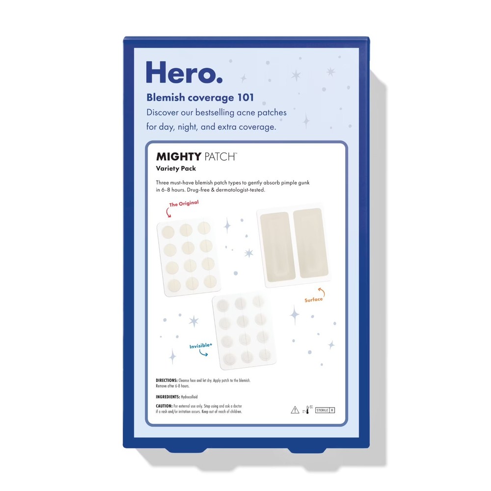 Hero Cosmetics Mighty Patch Starter Pack Hydrocolloid Pimple Patch 26 Ct