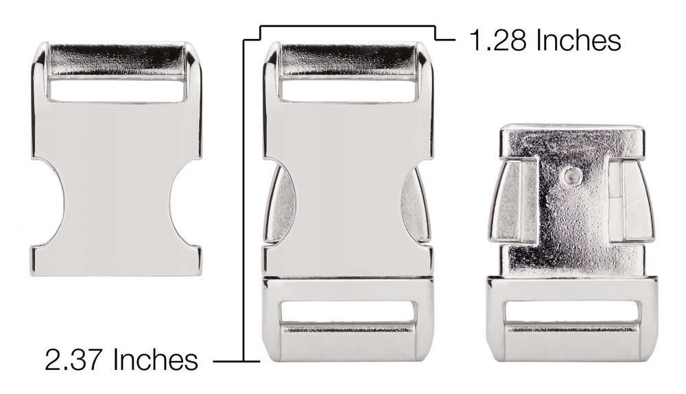 10 - 1 Inch Aluminum Side Release Buckles