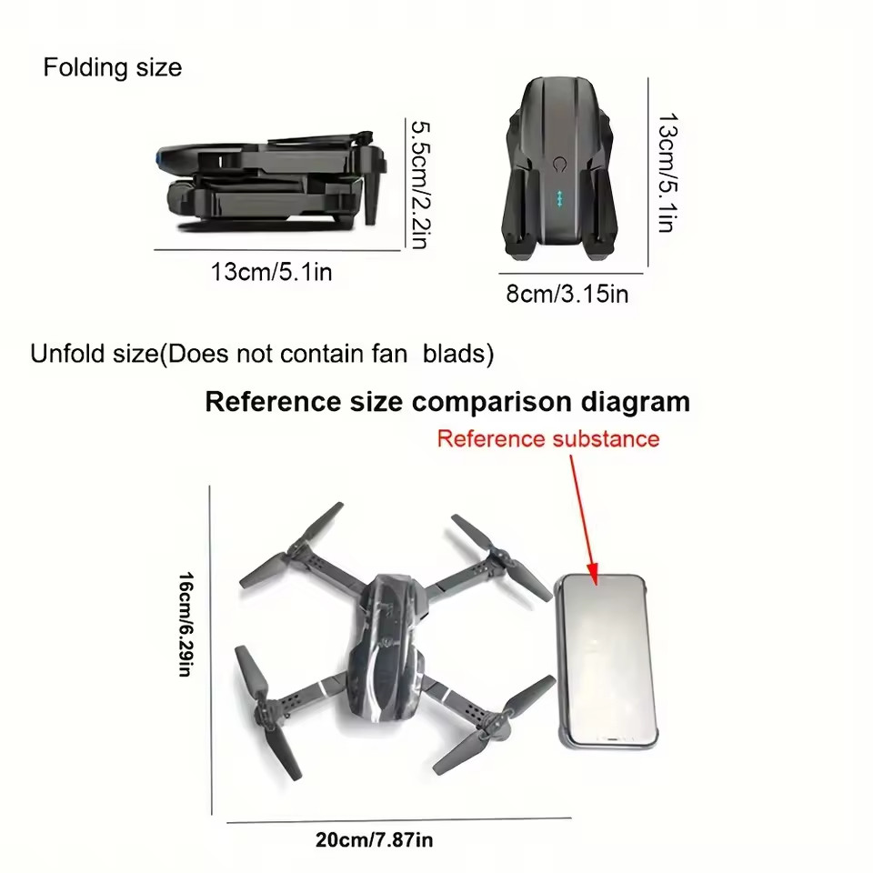 E99 PRO Drone With Remote Control Dual Camera Obstacle Avoidance Foldable Arms