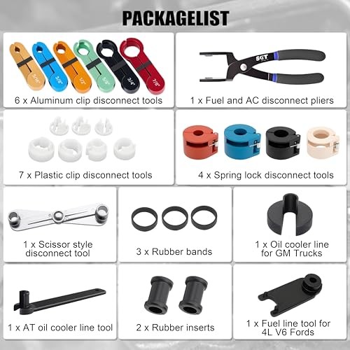 SGT 27pc Fuel Line Disconnect Tool Set,Master Quick Disconnect Tool Kit with