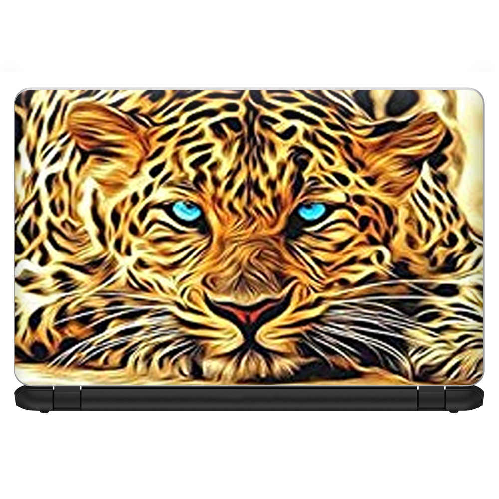Universal Laptop Skins wrap for 15" - Leopard with Blue Eyes