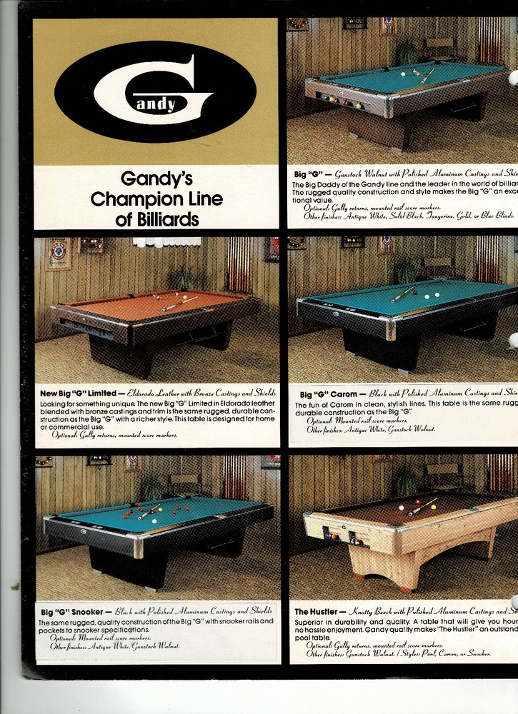 1 ea LEFT HAND BLACK LAMINATE RAIL for 1980's Gandy Big G Pool Table - USED