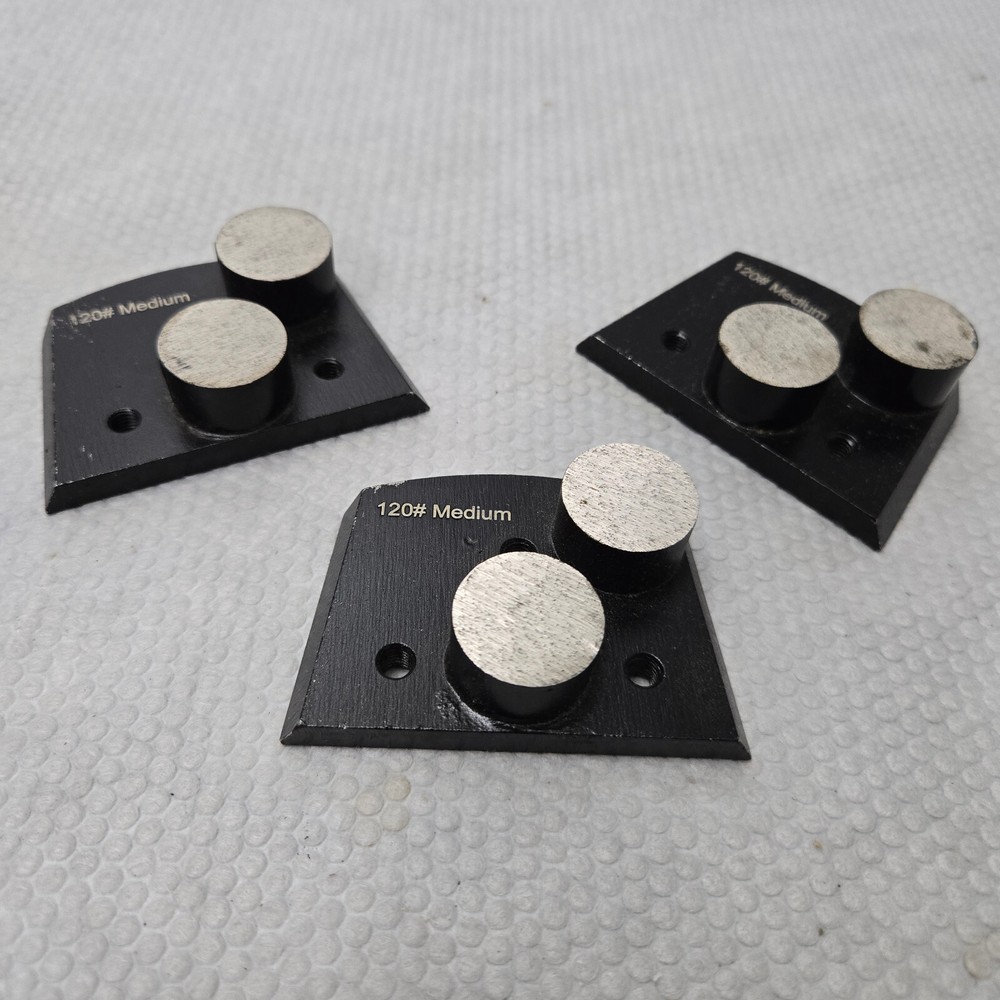 3-Pack: Trapezoid Round 2 Segments Diamond Grinding Polishing 120# Medium