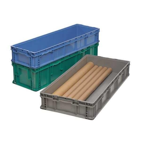 Orbis So4822-7 Grey Solid & Stackable Straight Wall Storage Container, 26.2