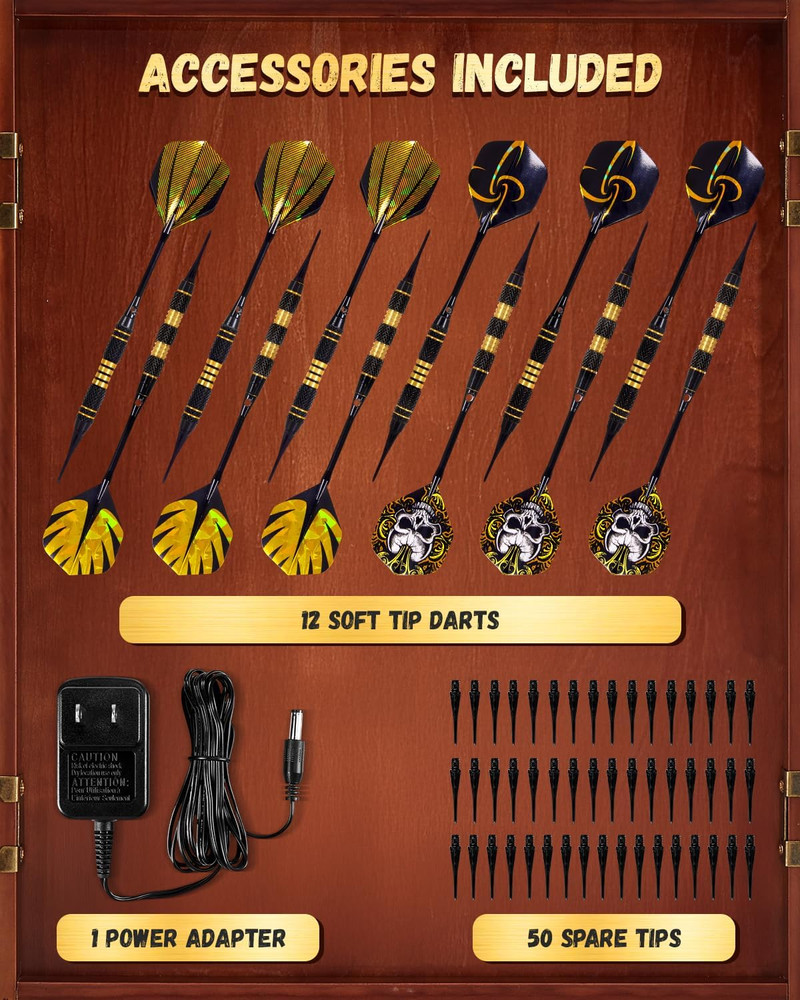 Electronic Dart Board Decorative Dart Board Cabinet Set