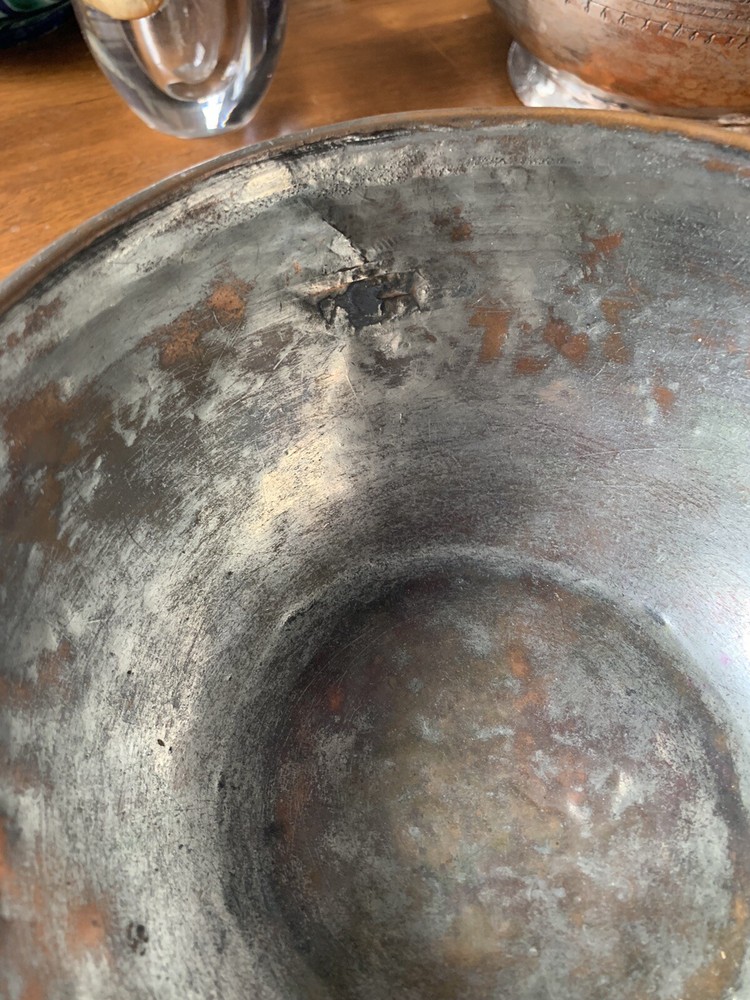 ISLAMIC Middle East silver Copper Hand Etched BOWL