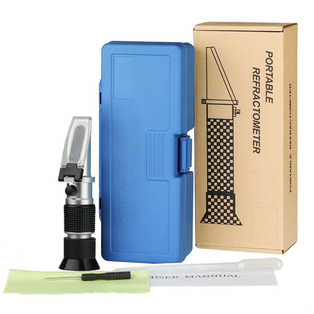 Brix Refractometer 0~90%, Handheld Sugar Refractometer, High Accurate Brix Me...