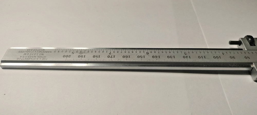 1 - Starrett #123 E & M 200mm/8" Master Vernier Caliper