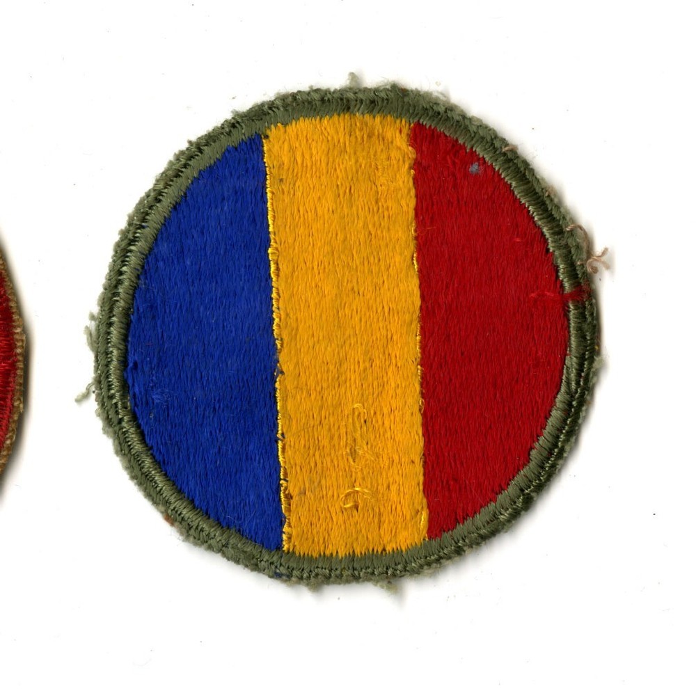 Replacement and Schools Command Patch With a White Back WWII Vintage