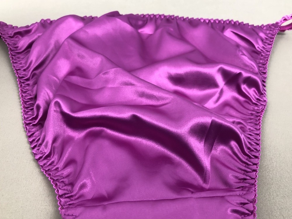 Satin String Panty Magenta XL