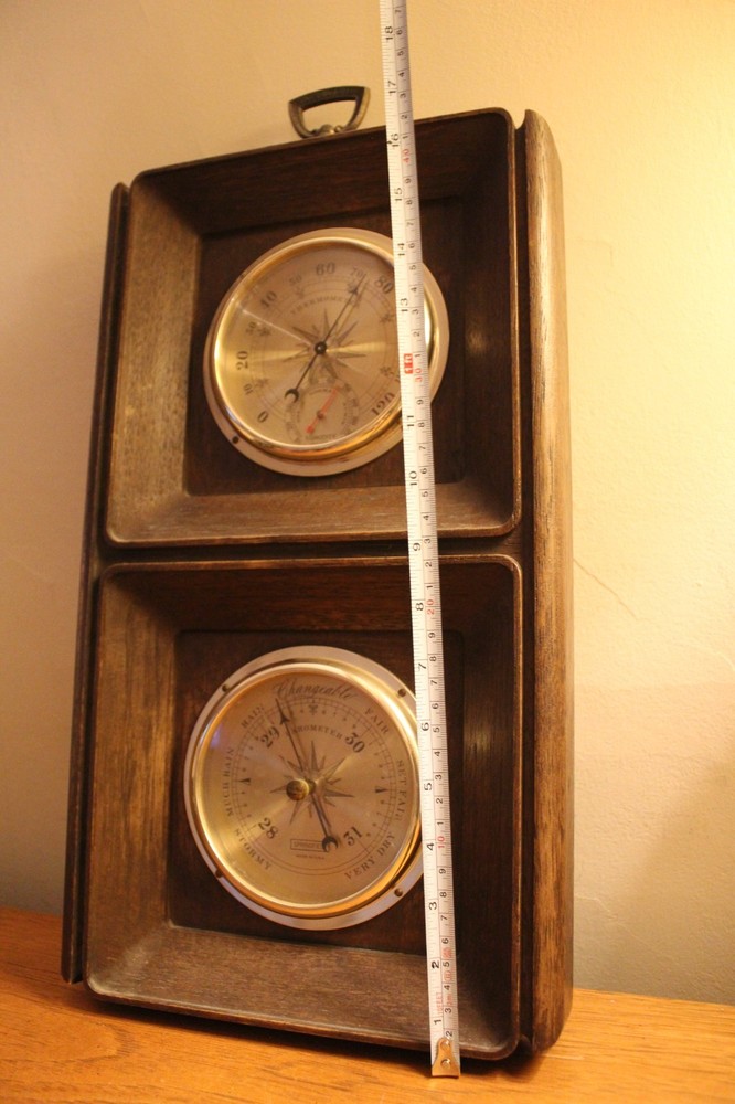 Vintage Springfield Two Barometer Weather Station