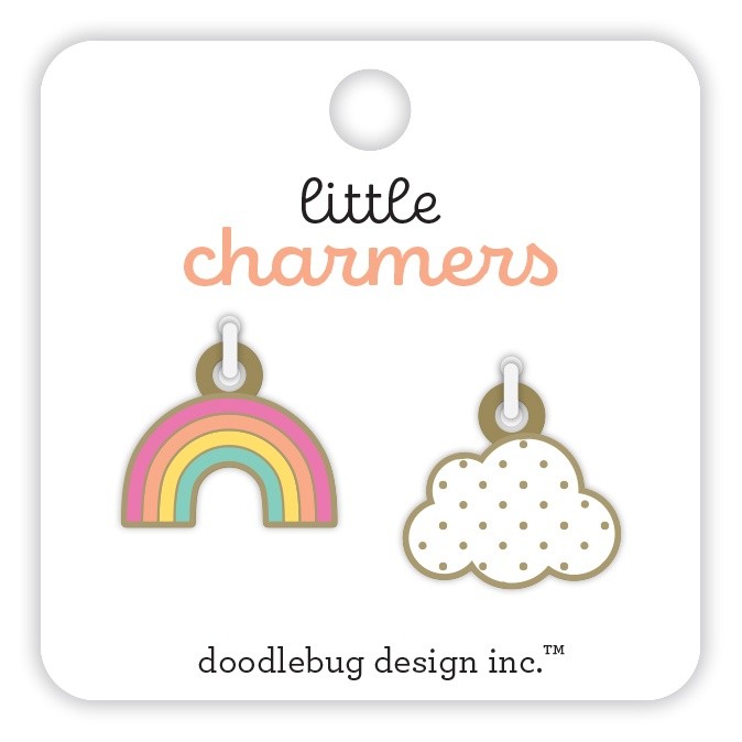 Doodlebug Little Charmers 6/Pkg-Rainbow Skies, Hello Again