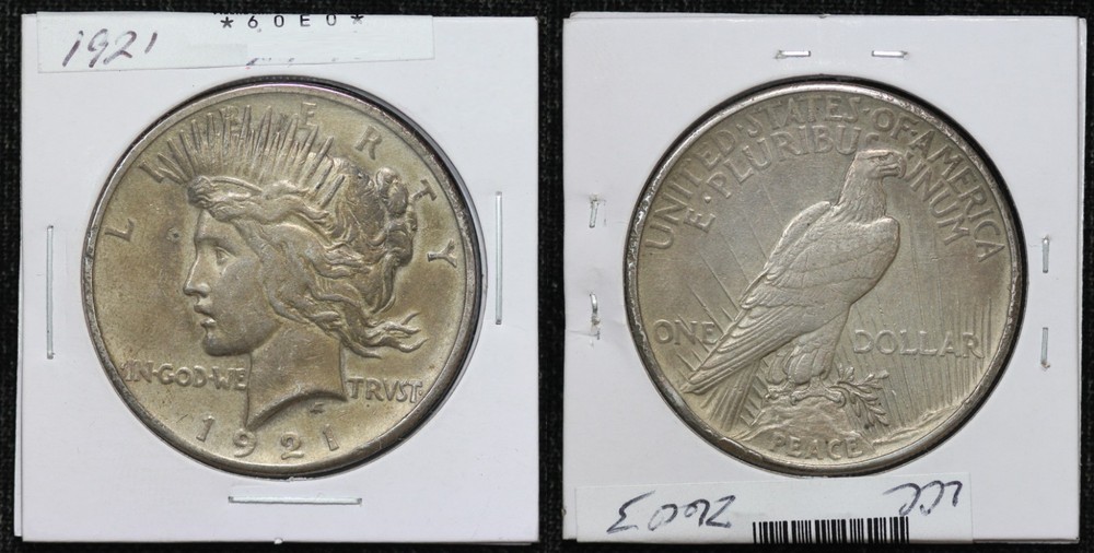 1921 Peace Dollar XF 60E0