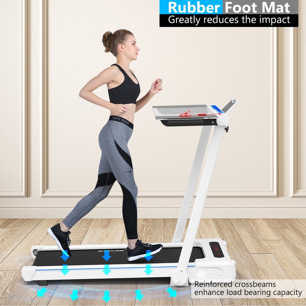 3-in-1 Foldable Treadmill with Removable Desk Workstation 12 Preset Programs