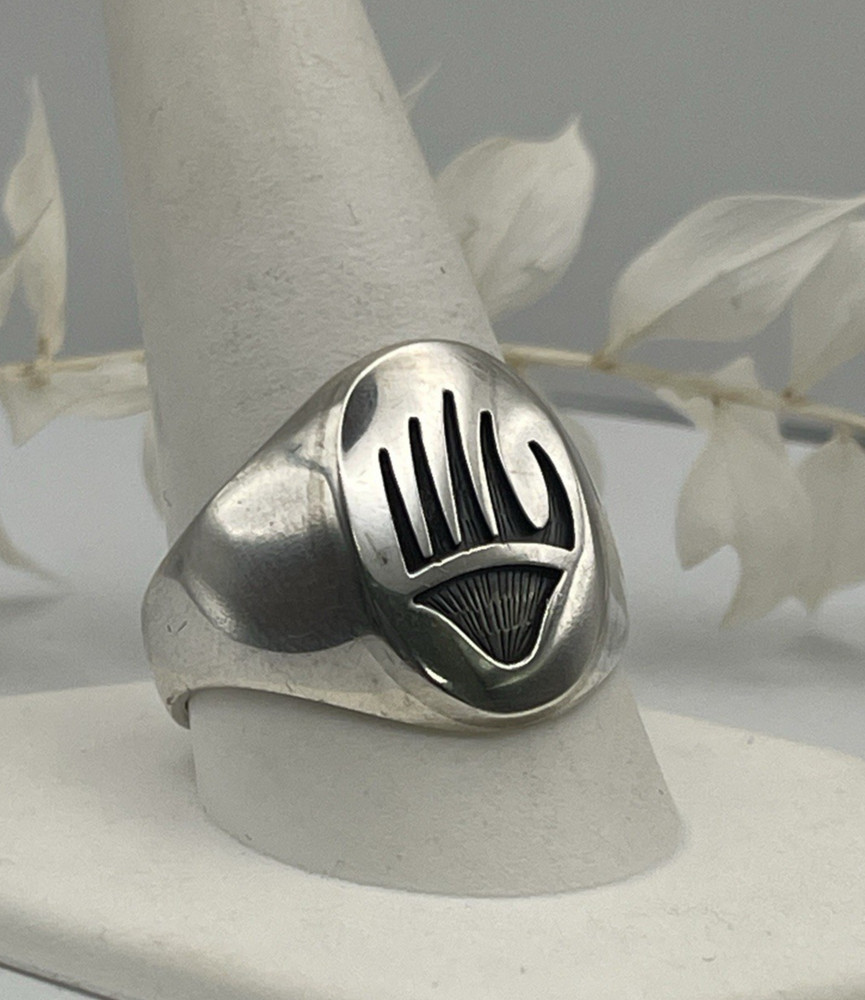 925 Bear Claw Ring Sz 12