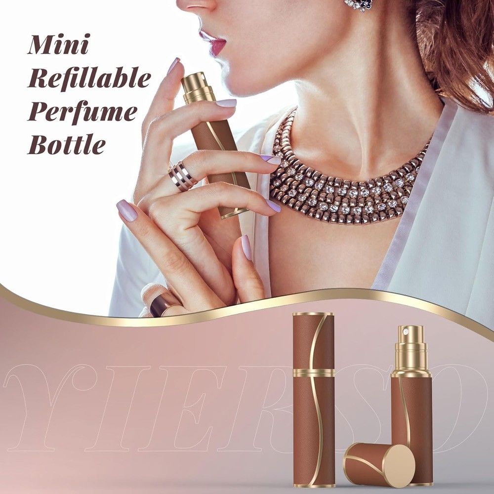 10ml Travel Perfume Atomizer Leather Refillable Mini Cologne Sprayer