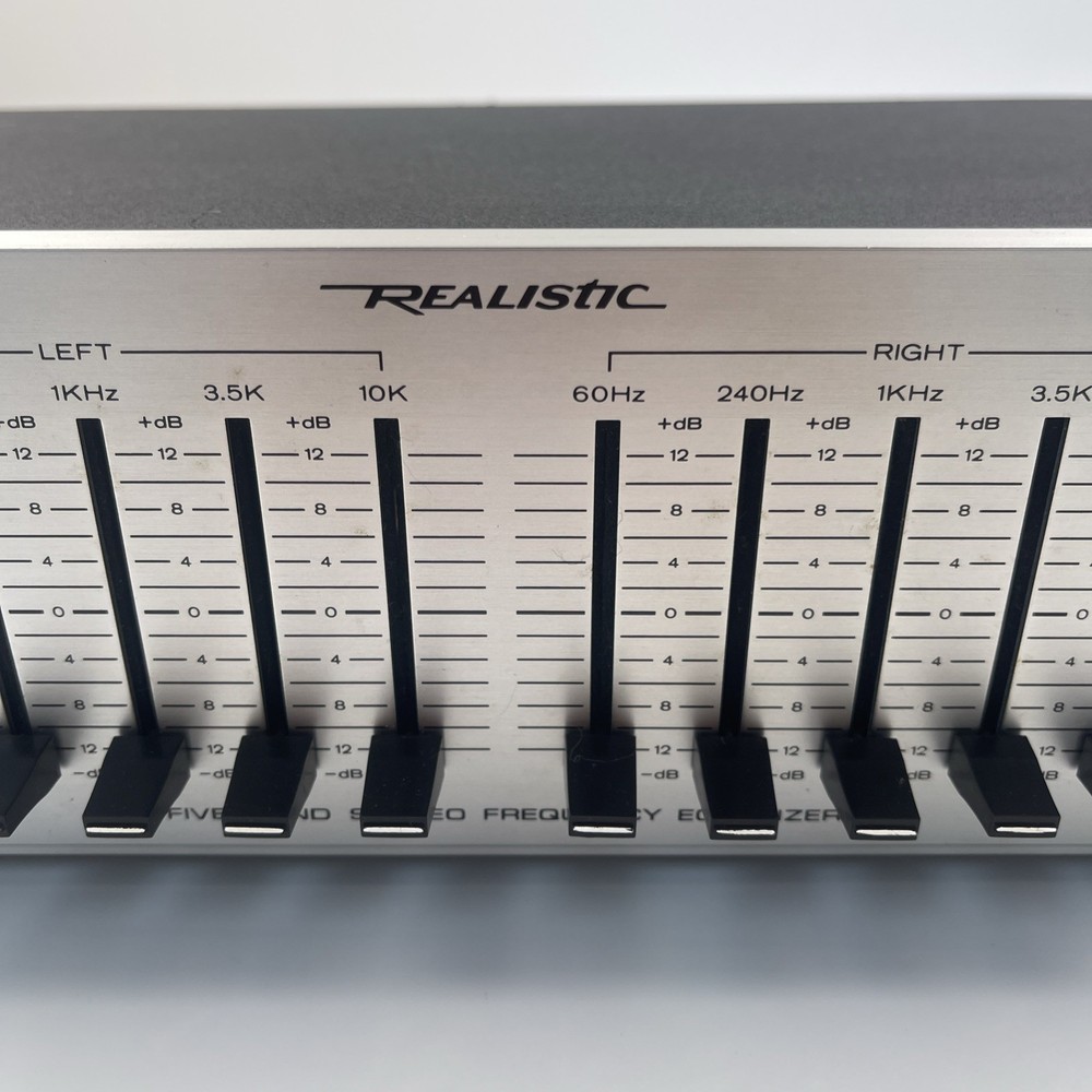Vintage Realistic Model 31-1988 5 Band Stereo Frequency Equalizer Tested