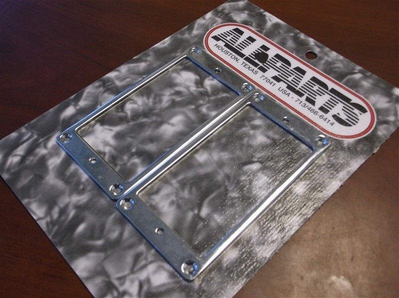 NEW - Humbucking Flat Pickup Ring Set, Flat Bottom - CHROME