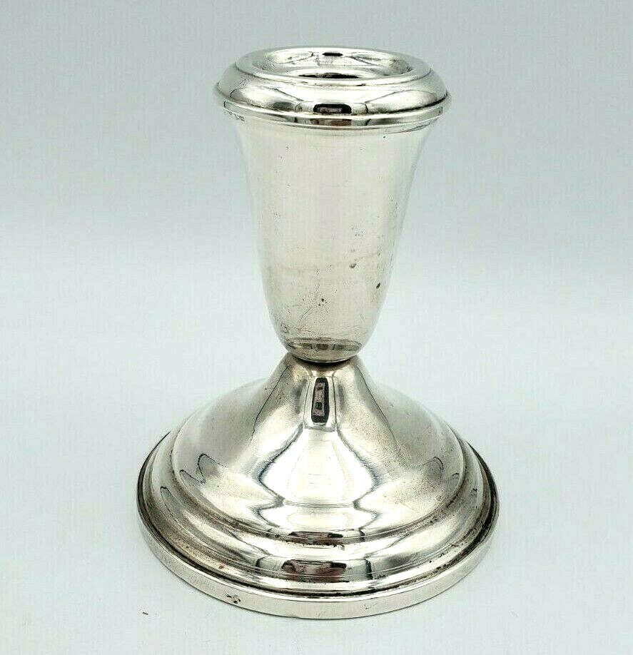 Sterling Silver Candlestick Holder 3 3/4" High #10928