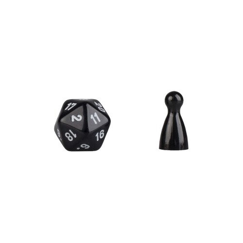 20-Sided Dice - Isocahedron - W20 - Black