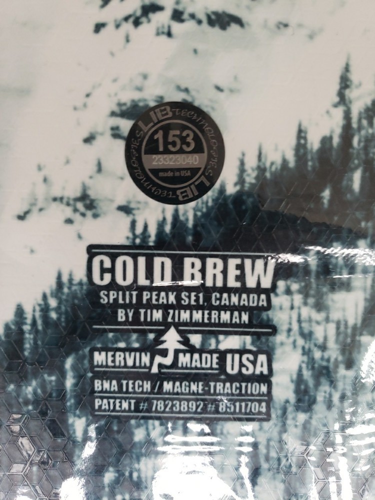 Lib Tech Cold Brew C2 All Mountain Directional Snowboard 2024 - 153cm New