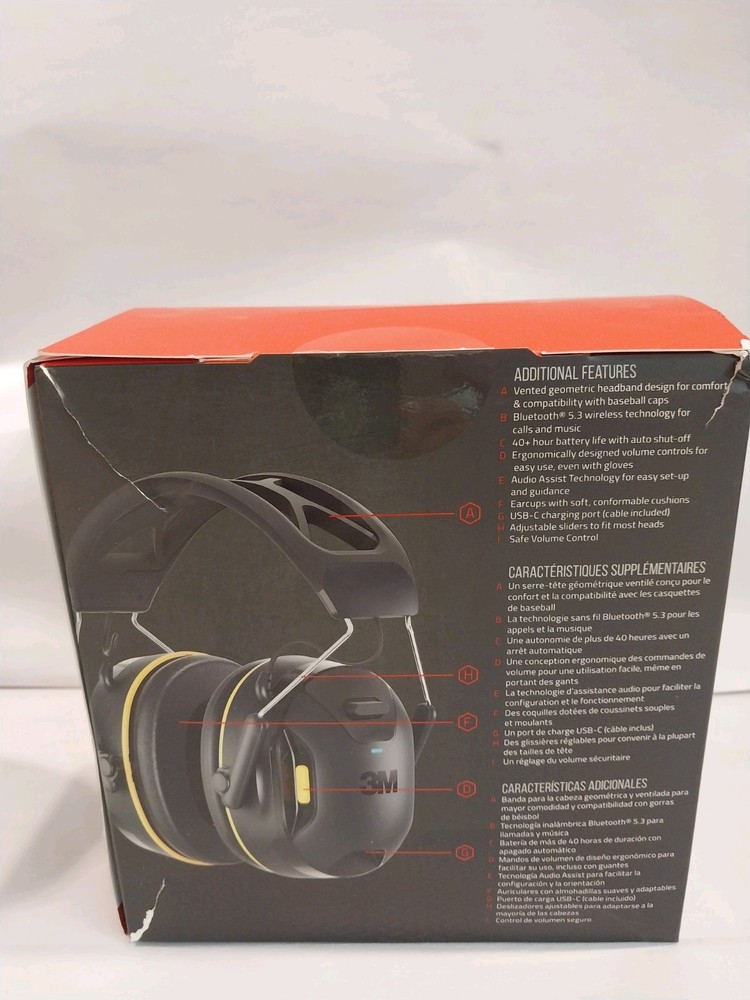 3M WorkTunes Electronic Hearing Protectors: Connect with Bluetooth Technology (B