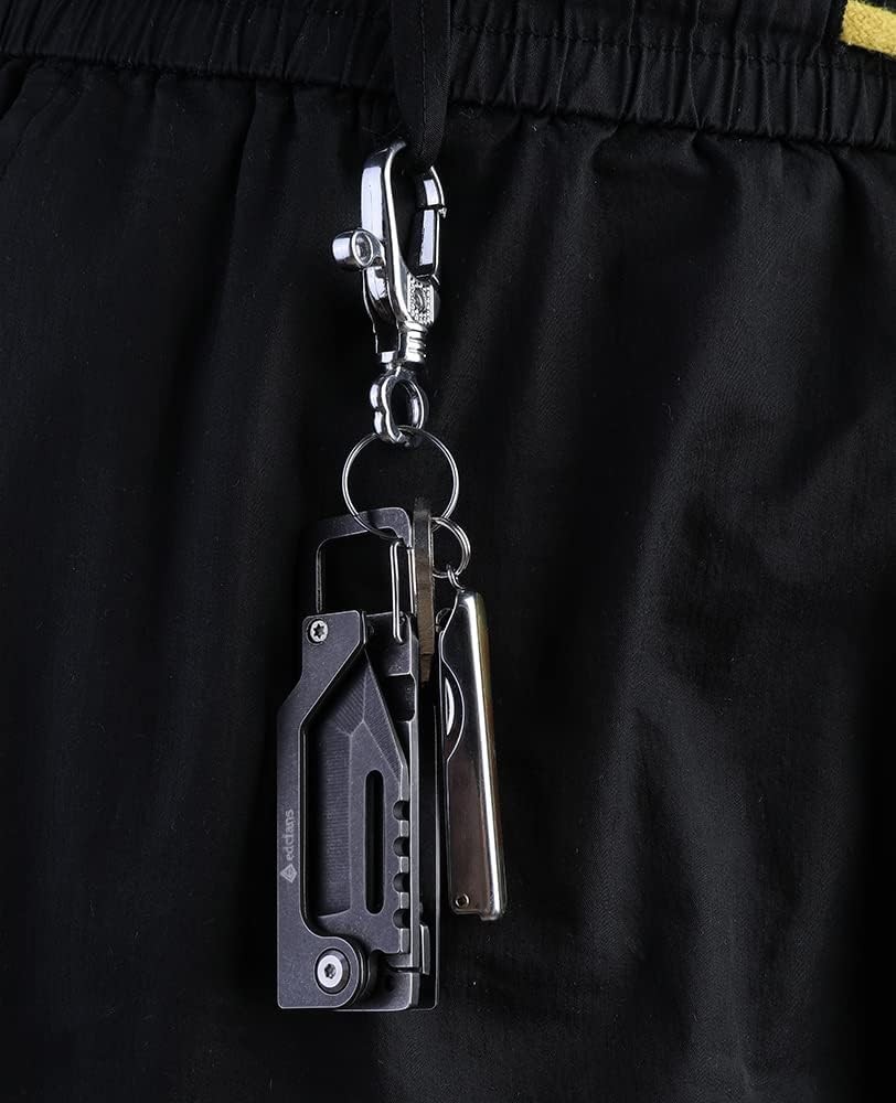 Keyring knife, clip-on multi-tool, short knife with keyring,