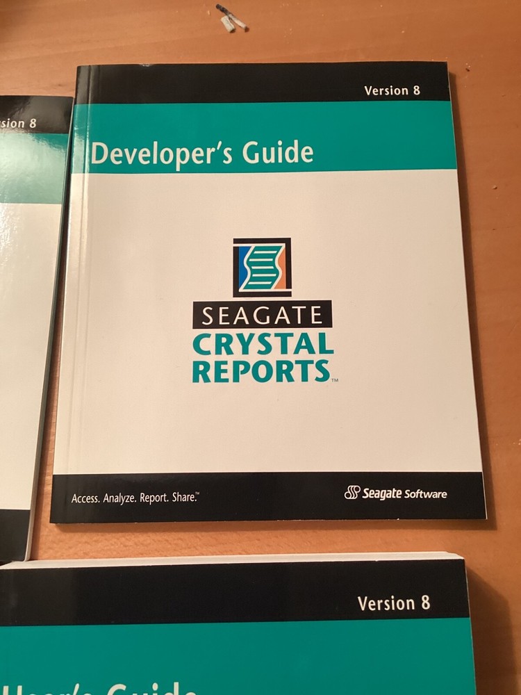 BRAND NEW .Seagate Crystal Reports User's guide, Technical Reference, WebRpt
