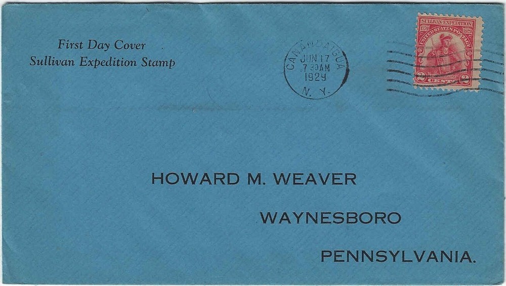 FDC   # 657-48    Sullivan Expedition  --   Howard Weaver