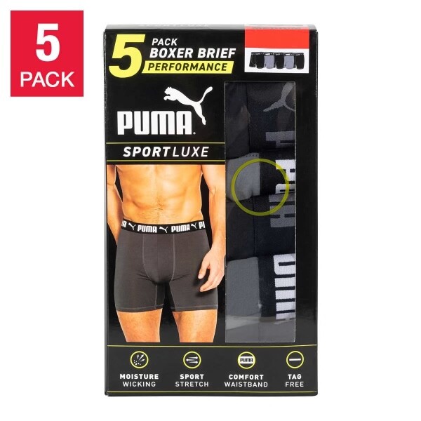 5 Pack Puma Men's Microfiber Boxer Brief