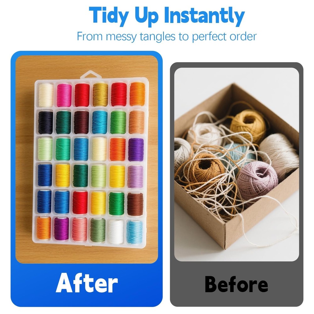 Embroidery Floss Organizer Compatible with DMC - Embroidery Thread Organizer ...