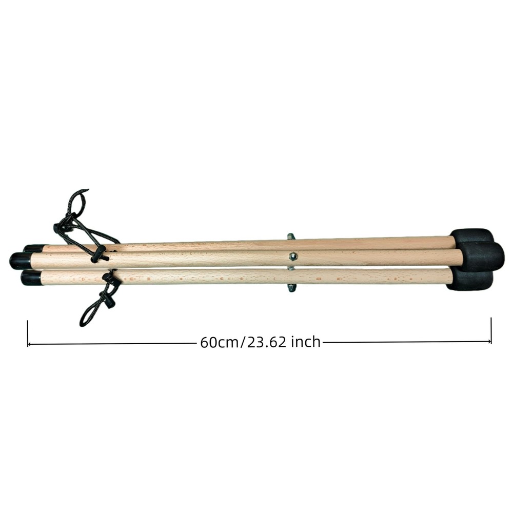 Handpan Stand & Tongue Drum Holder - Adjustable Solid Wood Tripod Bracket for...