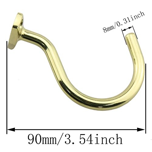 Snooker Billiard Table Solid Brass Board Cue Hook (with 2 Mounting Screws)