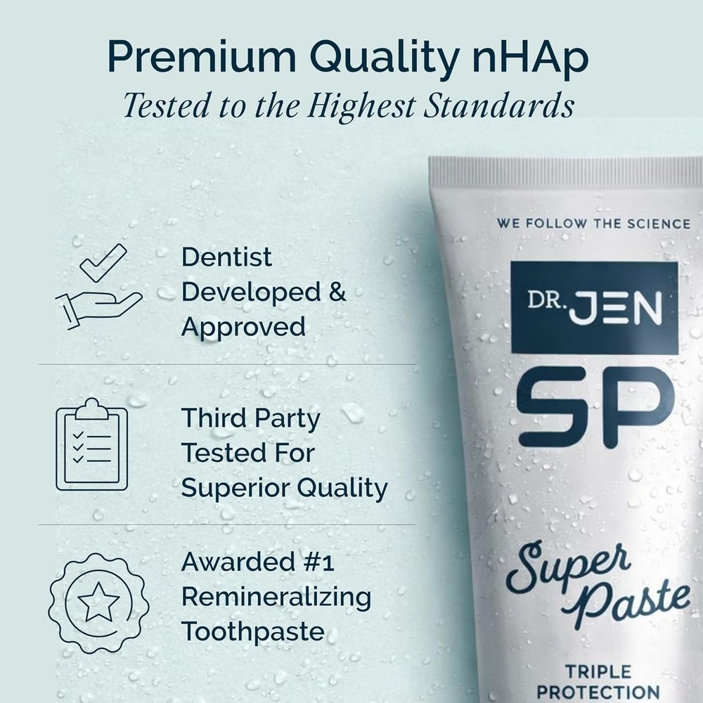 Dr. Jen Super Paste Toothpaste with 10% Premium Nano Hydroxyapatite, Fluoride