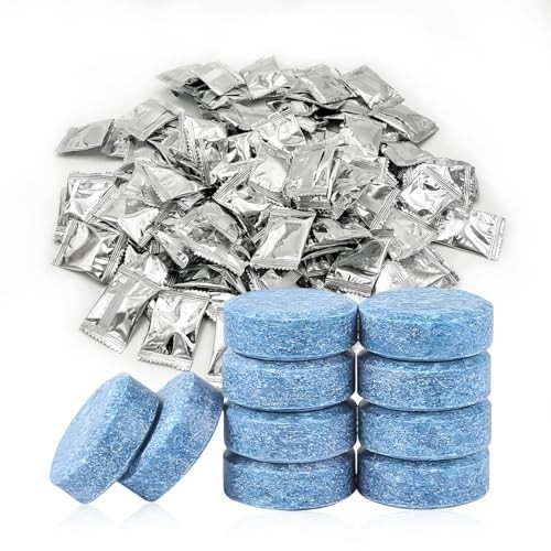 100 PCS Car Windshield Washer Tablets, Auto Glass Wiper Solid Cleaning