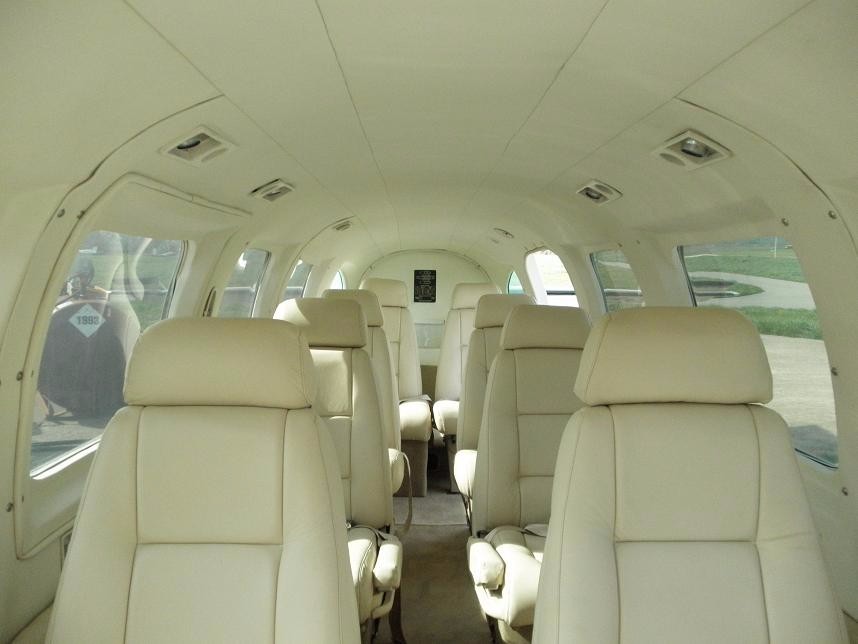 Piper Navajo custom leather interior, PA-31