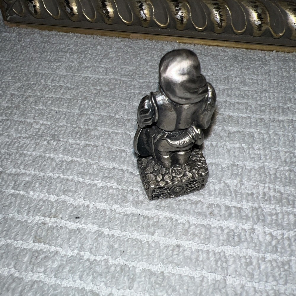 A Pewter Chess Piece From The Gorham Magic Crystal Chess Set .